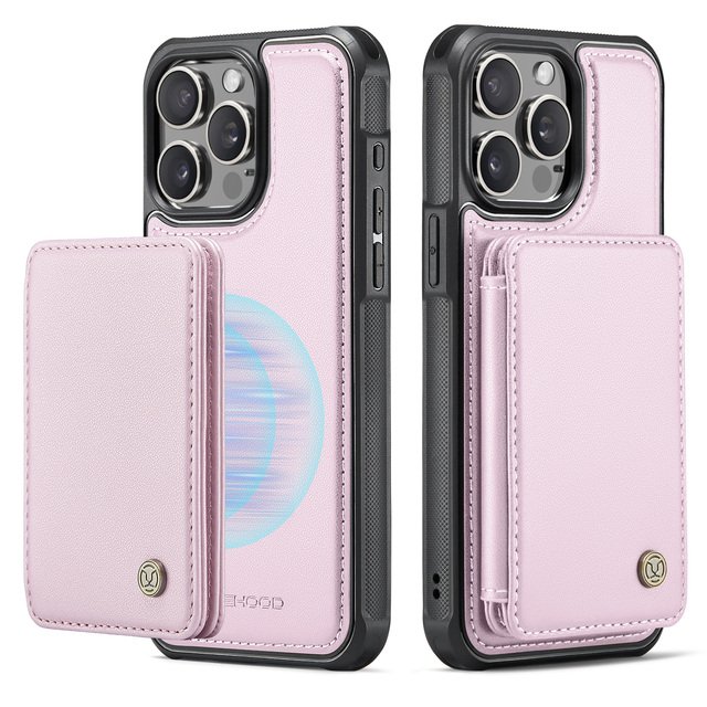 Magnetic Card Slot Pocket case Deluxe Leather Wallet case for iPhone 15 Pro Max 2 in 1 Magnetic Leather Phone case