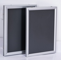Penglong PL-MDB25 Cadre à clipser double face A2 25 mm pour expositions intérieures, panneau publicitaire suspendu en métal pour vitrine, résistant aux UV