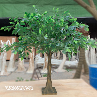 Pièces centrales décoratives de mariage, faux arbres verts, fleurs artificielles blanches, fleur de cerisier, vente en gros, 10 pièces