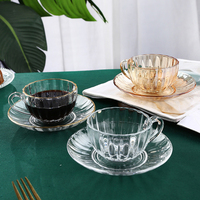 Tasse à café en verre borosilicate transparent, résistante aux hautes températures, écologique, moderne et luxueuse, en forme de citrouille, avec poignée et logo personnalisé