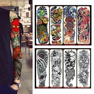 Hadiyah belleza impermeable tatuaje temporal pegatina tótem geométrico brazo completo manga tatuaje arte corporal tatuajes para hombres mujeres - Product Image 5