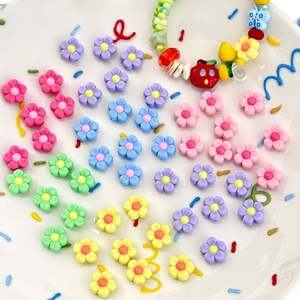Cuentas Acrílicas Florales YWLY al por Mayor <span class=keywords><strong>para</strong></span> la Creación de Joyas, Lindos Dijes de Flores, Suministros <span class=keywords><strong>para</strong></span> Manualidades DIY, <span class=keywords><strong>Pulseras</strong></span> y Collares <span class=keywords><strong>para</strong></span> <span class=keywords><strong>Niñas</strong></span>, Bolsa OPP - Product Image 2