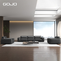 Ensemble de canapés sectionnels en cuir de luxe moderne pour salon ou bureau, mobilier de réception commerciale