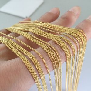 قلادات سلسلة قمح عتيقة 1 عرض 14 قيراط مليئة بالذهب قلادة مجوهرات عصرية للنساء - Product Image 3