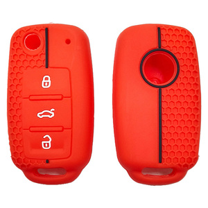 Housse de protection pour <span class=keywords><strong>clé</strong></span> de voiture en silicone pour <span class=keywords><strong>Volkswagen</strong></span> VW <span class=keywords><strong>Polo</strong></span> Golf Passat Tiguan Beetle Caddy T5 up Eos Skoda Octavia Seat Leon Altea - Product Image 4