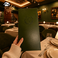 Menu de restaurant haut de gamme, menu de bar gastronomique, couvertures de menu de luxe, cartes de menu personnalisées, dossiers de menu avec logo personnalisé