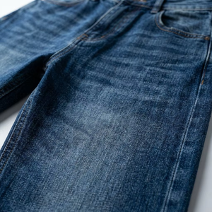 Jean en denim tissé vintage taille haute coupe droite ample amincissant pour <span class=keywords><strong>femme</strong></span> – Idéal été et automne - Product Image 4