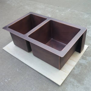 Three Bowls <strong>Copper</strong> Farmhouse Kitchen <strong>Sink</strong> Elegant and Durable Design - Product Image 5