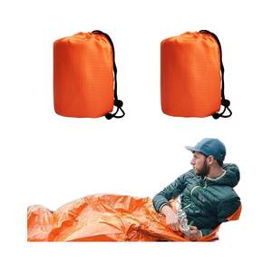 Goldhik 2-<span class=keywords><strong>Pack</strong></span> Léger Portable Mylar Momie Sac de Couchage Étanche Thermique Bivy pour Camping en Plein Air Randonnée et Aventure - Product Image 1