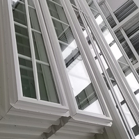 Fenêtre à double battant en PVC de style américain, fenêtre UPVC, prix d'usine en Chine