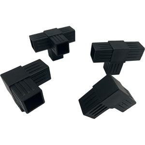 Customized Professional Plastic Pipe Fittings Tube Connectors 3 Way Corner Elbow Square Tube Joint