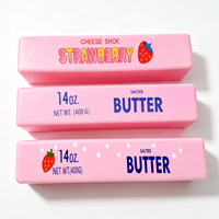 Vente en gros de jouets anti-stress en PU en forme de bâton de beurre rose de grande taille, à remontée lente, pour cadeaux