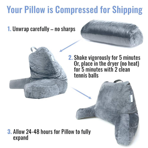 Almohada de lectura con cuña <span class=keywords><strong>para</strong></span> cama, cojín grande con respaldo <span class=keywords><strong>para</strong></span> adultos, con brazos y bolsillos - Product Image 2