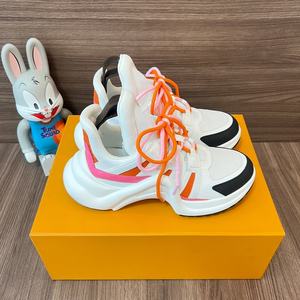 Comfortable Breathable Sporty Mesh Fashion Trend Slow Walk Fitness Love High Top <b>Sneakers</b> Cowhide Craft Retro Basketball Shoes - Product Image 3