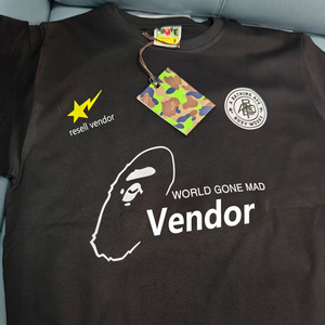T-shirt di Design Bapees 100% Cotone, Stile High Street, Disponibili in Stock, Spedizione in 3 Giorni, Oversize per Uomo, Streetwear di Fabbrica - Product Image 2