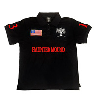Polo à manches courtes pour homme, respirant, imprimé en 3D, motif lettres, style américain rétro, décontracté, coupe ample