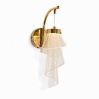 Lampe murale LED élégante en aluminium avec ruban en spirale doré, intensité réglable, garantie 3 ans, pour chambre à coucher, chevet, couloir, décoration intérieure