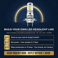 Ampoule de phare LED GLD personnalisée H4 H7 H8, 60W 8000LM, format mini avec ventilateur de refroidissement silencieux pour les acheteurs en gros mondiaux