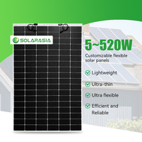 Panneaux solaires flexibles ultra-minces personnalisés 100W 200W 300W 400W 500W 520W 550W 600W Panneau monocristallin flexible pour toit de voiture