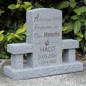 Lápida Conmemorativa Personalizada <span class=keywords><strong>para</strong></span> Mascotas <span class=keywords><strong>de</strong></span> Jardín, Lápida <span class=keywords><strong>de</strong></span> Resina Gris Hecha a Mano <span class=keywords><strong>para</strong></span> Mascotas Fallecidas, Recuerdo Personalizado <span class=keywords><strong>para</strong></span> la Pérdida <span class=keywords><strong>de</strong></span> Mascotas - Product Image 2