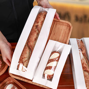 Wins Flying Square Block Fond Plat Gousset Grain de Café Tin Tie dessert Kraft Paper Bag avec Fenêtre - Product Image 2