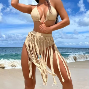 بيكيني نسائي أوروبي أمريكي من قطعتين بتصميم ثلاثي الأجزاء مع سروال داخلي، ملابس سباحة حصرية للعطلات والترفيه - Product Image 1