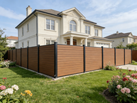 Clôture de jardin extérieure en WPC à haute confidentialité, facile à assembler, vente en gros, facile à installer, clôture en composite bois-plastique