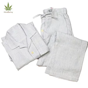 Humpspring 100% 有机大麻睡衣套装男女皆宜的睡衣环保成人睡衣可持续睡衣男士家居