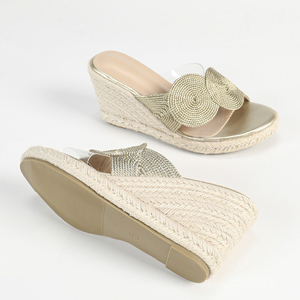 Sandales à talon compensé pour femmes, élégantes et confortables, de style européen et américain, haut de gamme, fabriquées à la main - Product Image 3