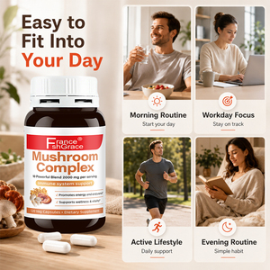 Complément alimentaire personnalisé Shecome Mushroom Complex améliorant la santé du cerveau, boostant l'énergie et la vitalité pour adultes, capsules de complexe de champignons - Product Image 6