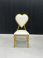 Chaise de salle à manger ovale moderne pour hôtel, restaurant, banquet, fête, mariage en extérieur, en métal doré, revêtement en poudre, empilable, garantie 3 ans