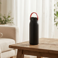 Botol Air Minum Stainless Steel 24oz dengan Logo Kustom, Tutup Sedotan Pengunci, Anti Bocor, dan Dilengkapi Pegangan