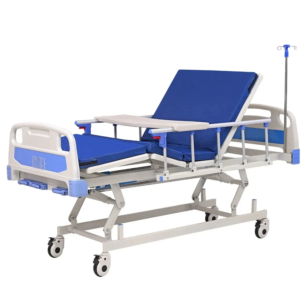 Phòng khám bệnh nhân giường ba chức năng icu Chăm Sóc Điều dưỡng y tế giường 3 tay quay giường bệnh viện cho bệnh nhân