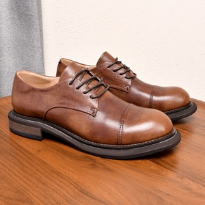 New Design Plus Size Breathable <b>Men</b> Formal <b>Dress</b> Shoes Cowhide Genuine Leather Oxfords for Business Casual Occasions - Product Image 4