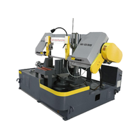 Scie à ruban semi-automatique CE de 330 mm, angle de coupe de 45 degrés, machine à scier rotative, scie à ruban industrielle pour la découpe du métal et du fer