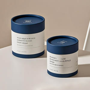 生分解性イエローラウンドクラフト紙チューブ包装ペットフードリードディフューザー香りキャンドルパッケージ紙チューブ - Product Image 4