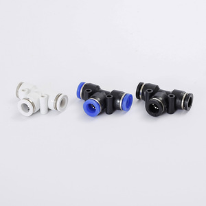 Raccord rapide pneumatique de type T Xitai PE, PE 8, PE 10, PE 12, PE 16, en plastique et laiton, pour usage industriel - Product Image 3