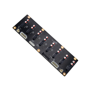 Carte de circuit de fond de panier de serveur <span class=keywords><strong>8</strong></span> <span class=keywords><strong>SAS</strong></span> 7 + 7 + 15Pin HDD adaptateur carte mère Molex 4pin alimentation 3pin ventilateur en-tête PCIe - Product Image 1