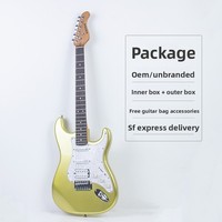 High-End Feel 39-Inch Electric Guitar Single Double Pickups Single Tremolo Bridge Stringed Instrument Parts Accessories