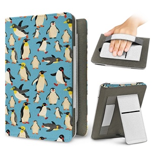 Lovely <strong>Penguin</strong> <strong>Printed</strong> Custom Stand Protective Case for 6.8" and 7" Kindle Custom Design Kindle Protective Case with Hand Strap - Product Image 1
