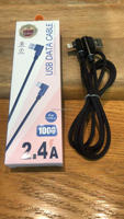 Kabel USB-A Micro USB Type-C Berkualitas Tinggi, Hitam, Double Elbow, Kepang, Konektor Berlapis Timah, Konduktor Tembaga untuk Pengisian Daya Ponsel Cepat