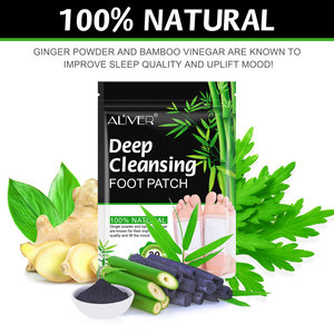 ALIVER 30枚入り 漢方 天然 オーガニック よもぎ 生姜 デトックス フットパッチ 睡眠サポート - Product Image 5