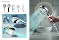 Support mural coulissant moderne en acier inoxydable chromé pour douchette à main Showerain – Accessoires de salle de bain OEM pour hôtels