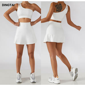 <span class=keywords><strong>2</strong></span> Delige Tennisrok Yoga Set Custom Logo Vrouwen Golftennisrok En Bh Top <span class=keywords><strong>2</strong></span> Delige Sets Pickleball Rok Tenniskleding - Product Image 6