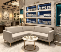 Meubles de magasin de bijoux en MDF de luxe moderne avec éclairage LED, étagères murales durables, comptoir design, vitrine de présentation de bijoux pour