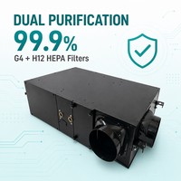 Sistema Inteligente de Ventilación de Aire Fresco, Control por WiFi con la Aplicación Tuya, Sensor de CO2 y PM2.5, Pantalla LCD de 2.8 Pulgadas