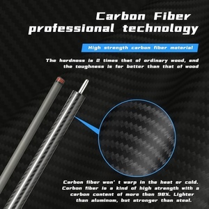 Stecca da Biliardo Professionale in Fibra di Carbonio 58" 21oz con Punta da 13mm Uni-Lock e Asta a Bassa Deflessione per Tornei e Club - Product Image 3