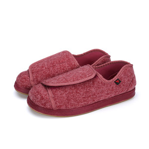 Pantoufles en velours côtelé pour femmes confortables réglables à crochet et boucle en mousse à mémoire de forme chaussures d'intérieur à dos fermé pour les pieds gonflés diabétiques - Product Image 5