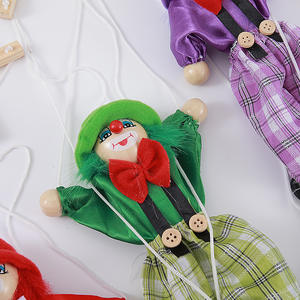 Nuevos Juguetes Creativos de Marionetas, Marioneta de Cuerda, Muñeco Divertido con Cuerda para Tirar, Marionetas de Madera, Marionetas de Payaso - Product Image 4