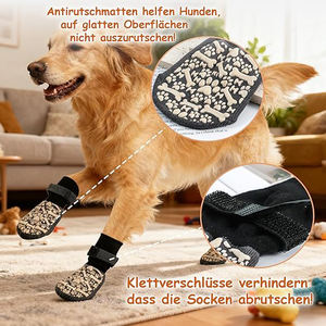 Calcetines para Perros para Evitar que se Laman las Patas, Protector de Patas, Control de Tracción en Pisos de Madera, Botines para Cachorros, Perros Grandes y Mayores - Product Image 2